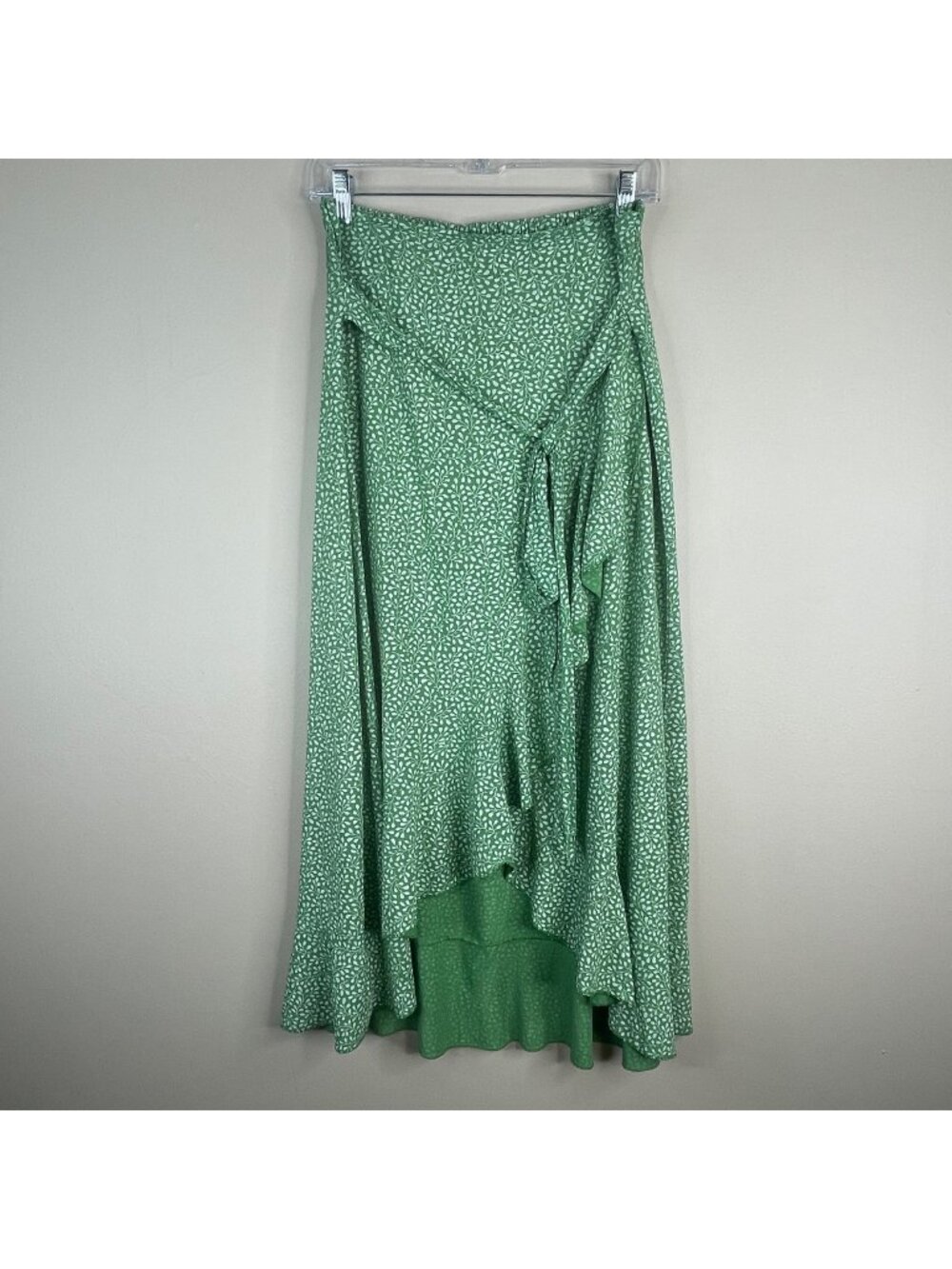 Boutique Ruffle Skirt Womens 2 Earthy Festival Made In Italy Feminine‎ Faux Wrap